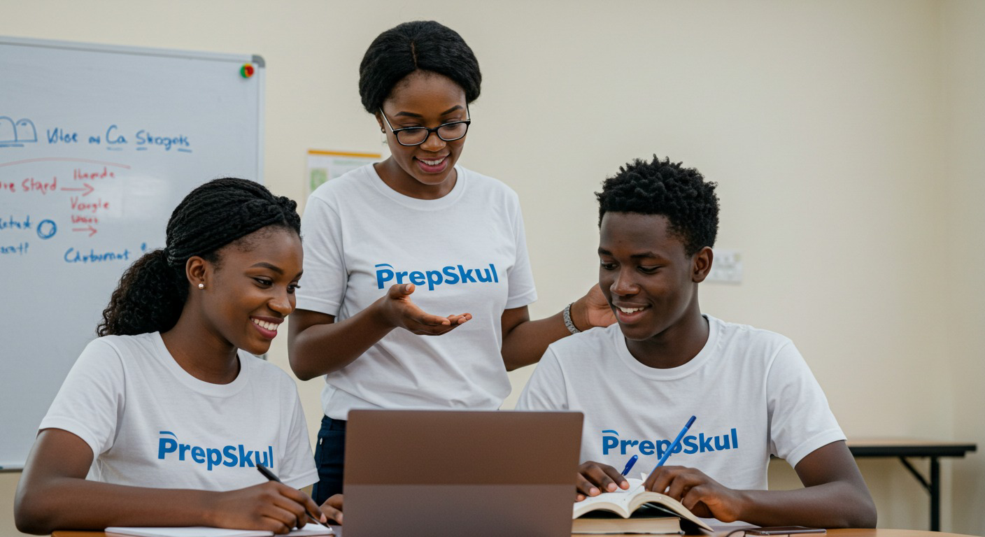 Group of students learning together collaboratively